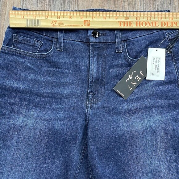 Jen7 by 7 for All Mankind Crop Wide Leg Denim Medium Wash Jeans Women’s Size 6 - Picture 7 of 11